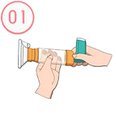 흡입보조기구(스페이서) 사용법_스페이서 준비