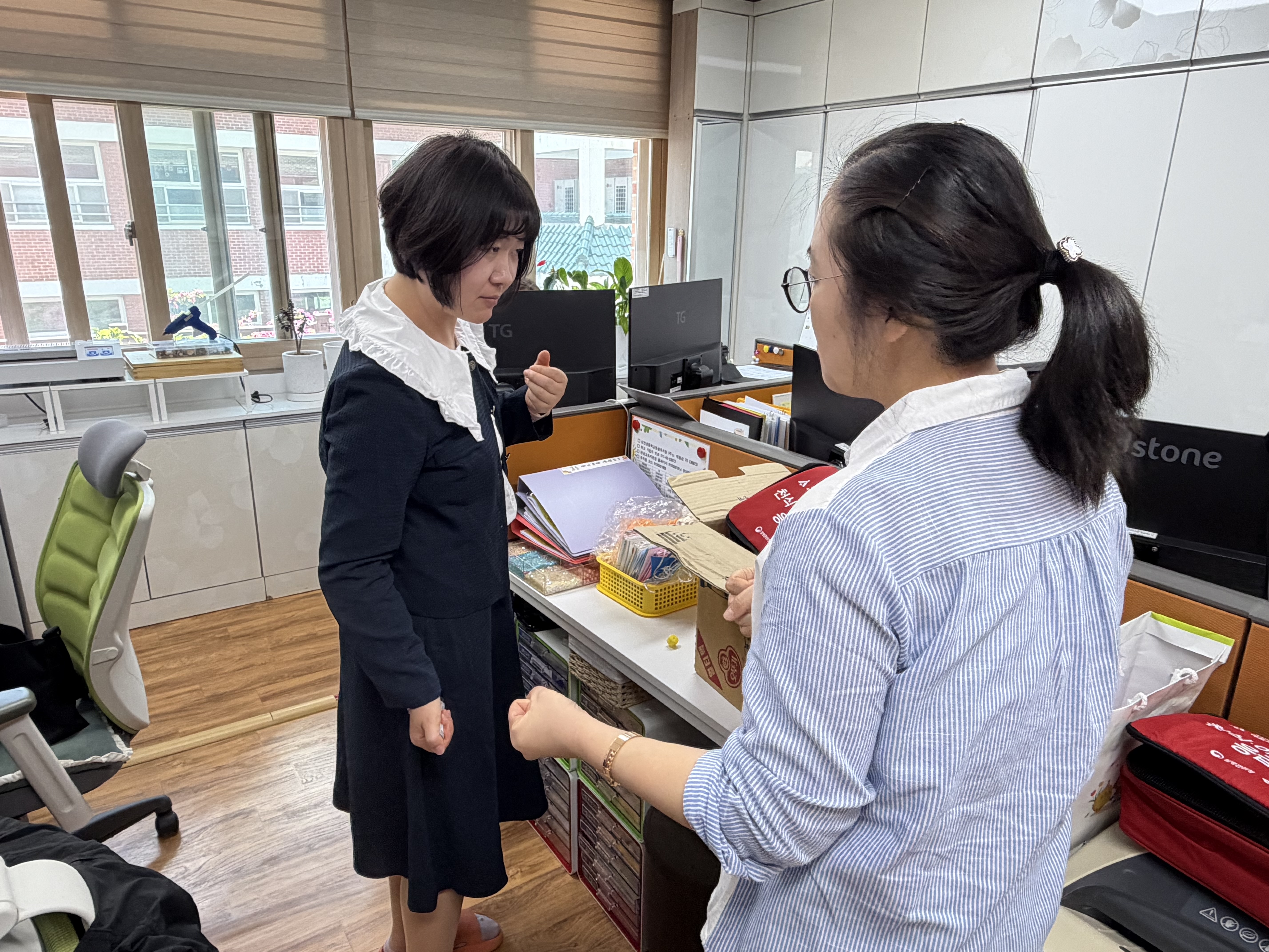 문경시 모전초병설유치원 신규안심학교 물품지원 및 응급상황대처법 교육